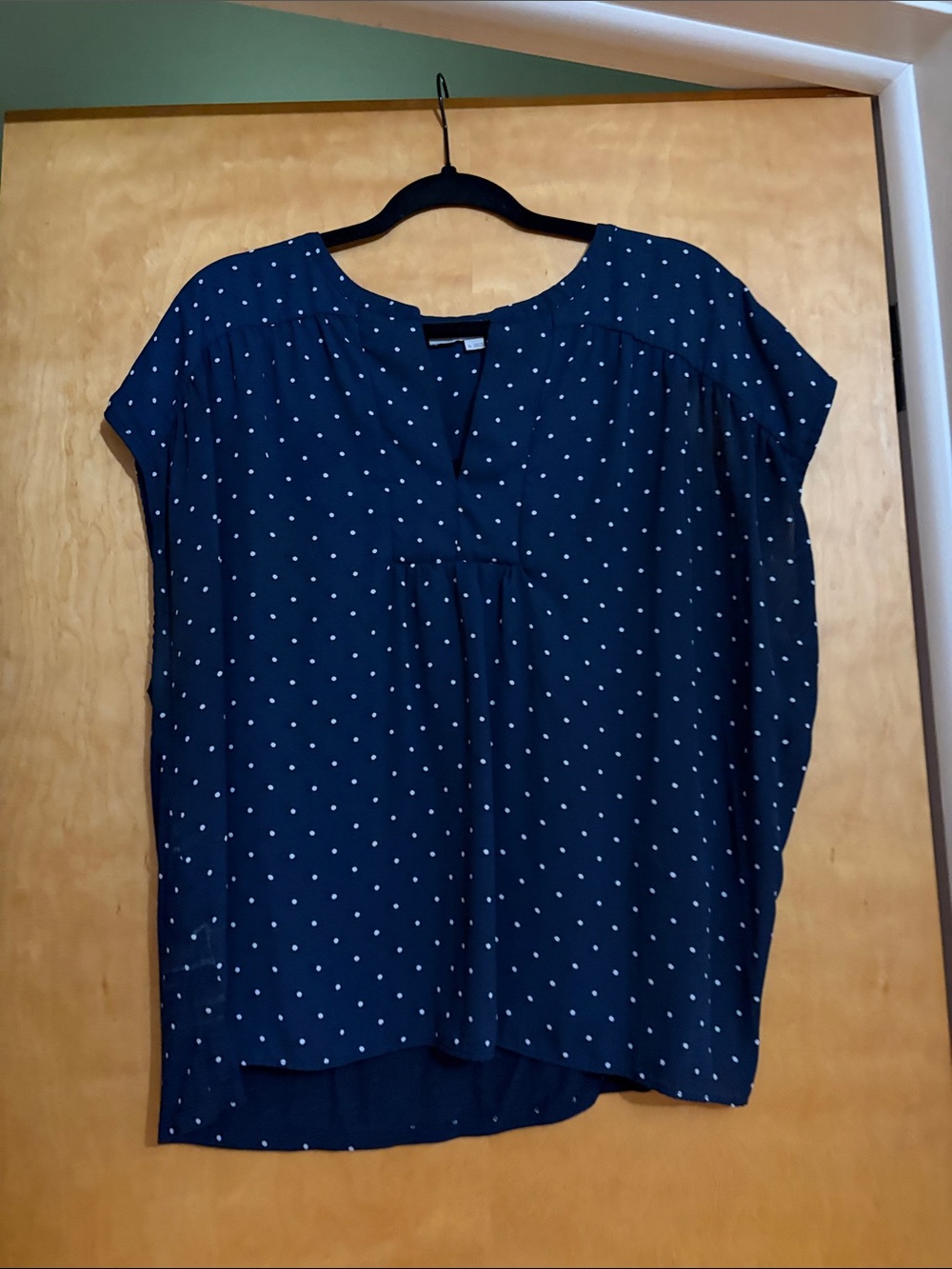 Loft Polka Dot Navy Women's Blouse